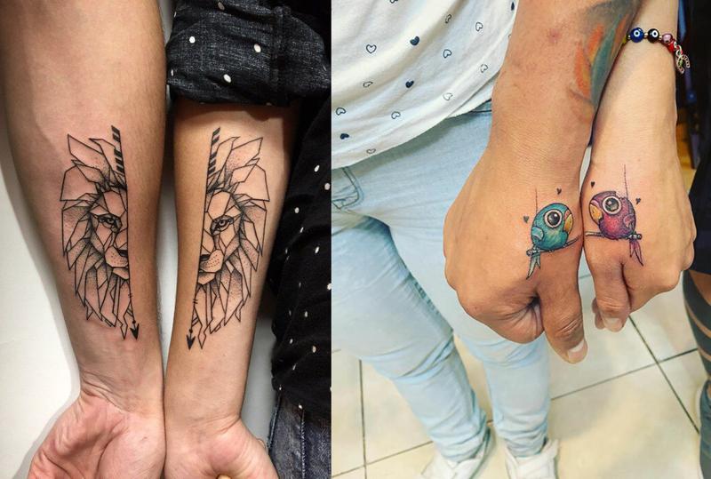 крутые парные татуировки